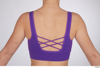 Jessie Clark casual purple short bra top upper body 0005.jpg